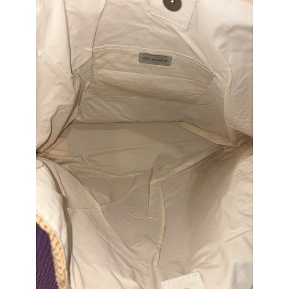 Hat Attack Jane Tote Bag in Natural New Womens Straw Handbag Purse - Picture 10 of 14